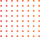 Orange to red gradient dots arranged in a square grid on a white background.